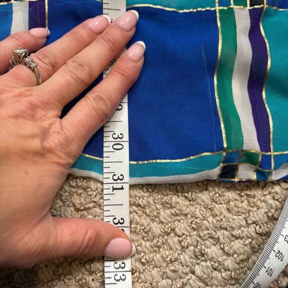 Ladies Vintage Gottex Brand Large Square Swim Cover Up Sarong - Picture 7 of 8